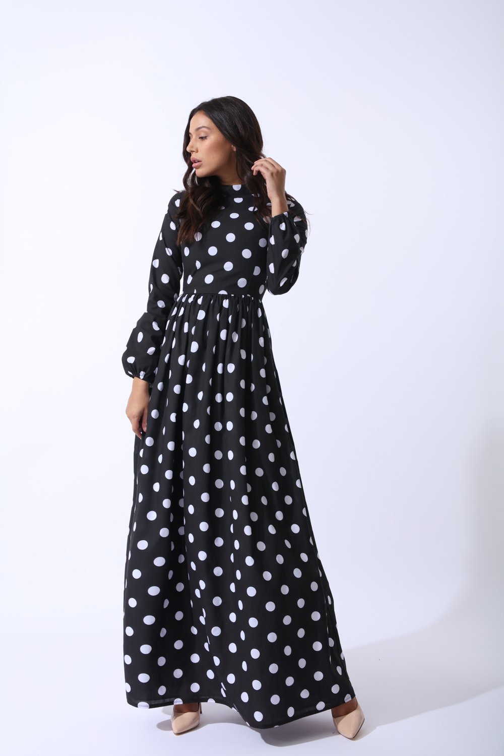 Monique Black Polka Dot Maxi - Dress ...